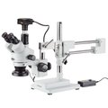 Amscope 3.5X-90X Trinocular Stereo Microscope With 4-Zone 144-LED Ring Light, 18MP Camera SM-4TZ-144A-18M3